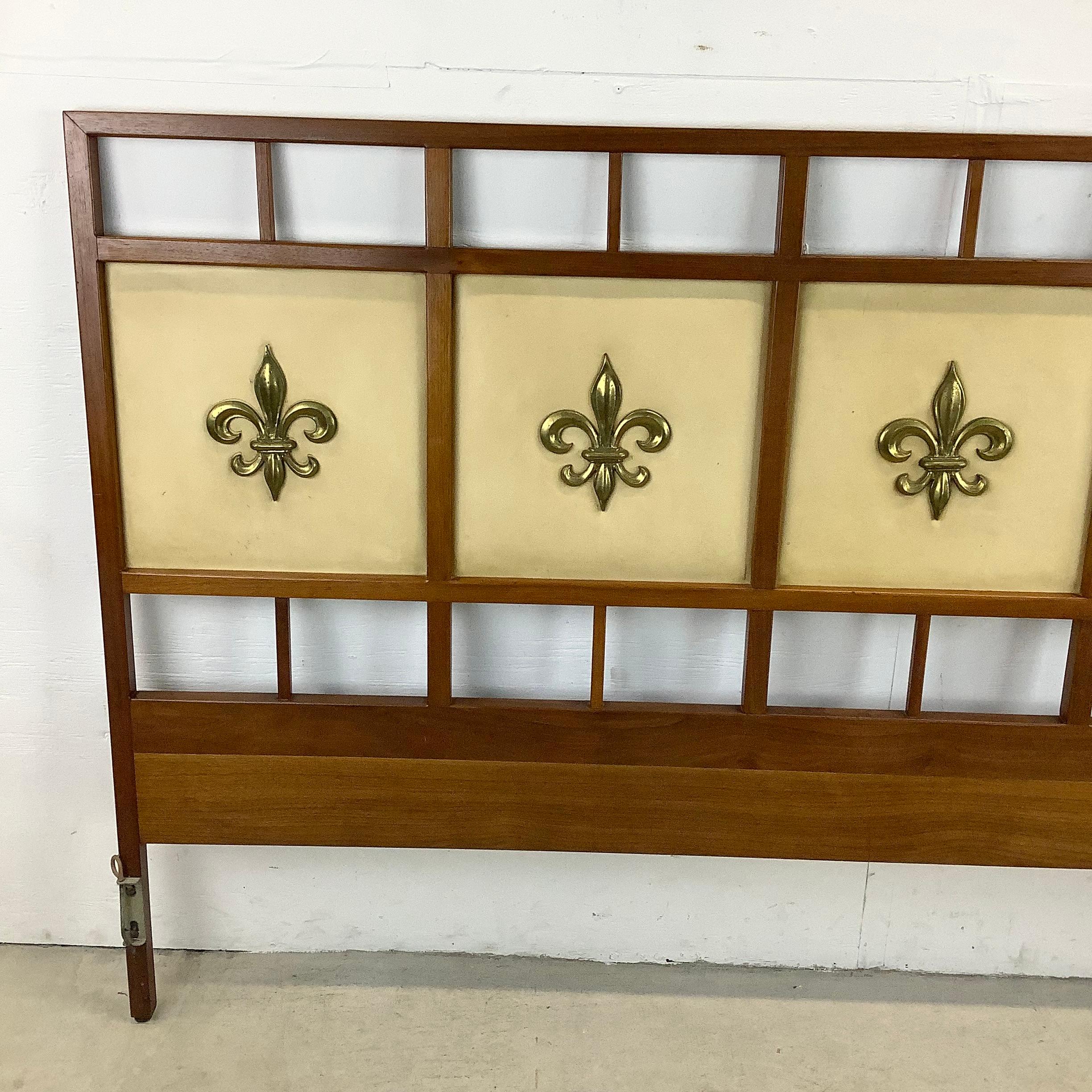 Mid-Century Modern Midcentury Headboard by Gerry Zanck for Gregori, King For Sale