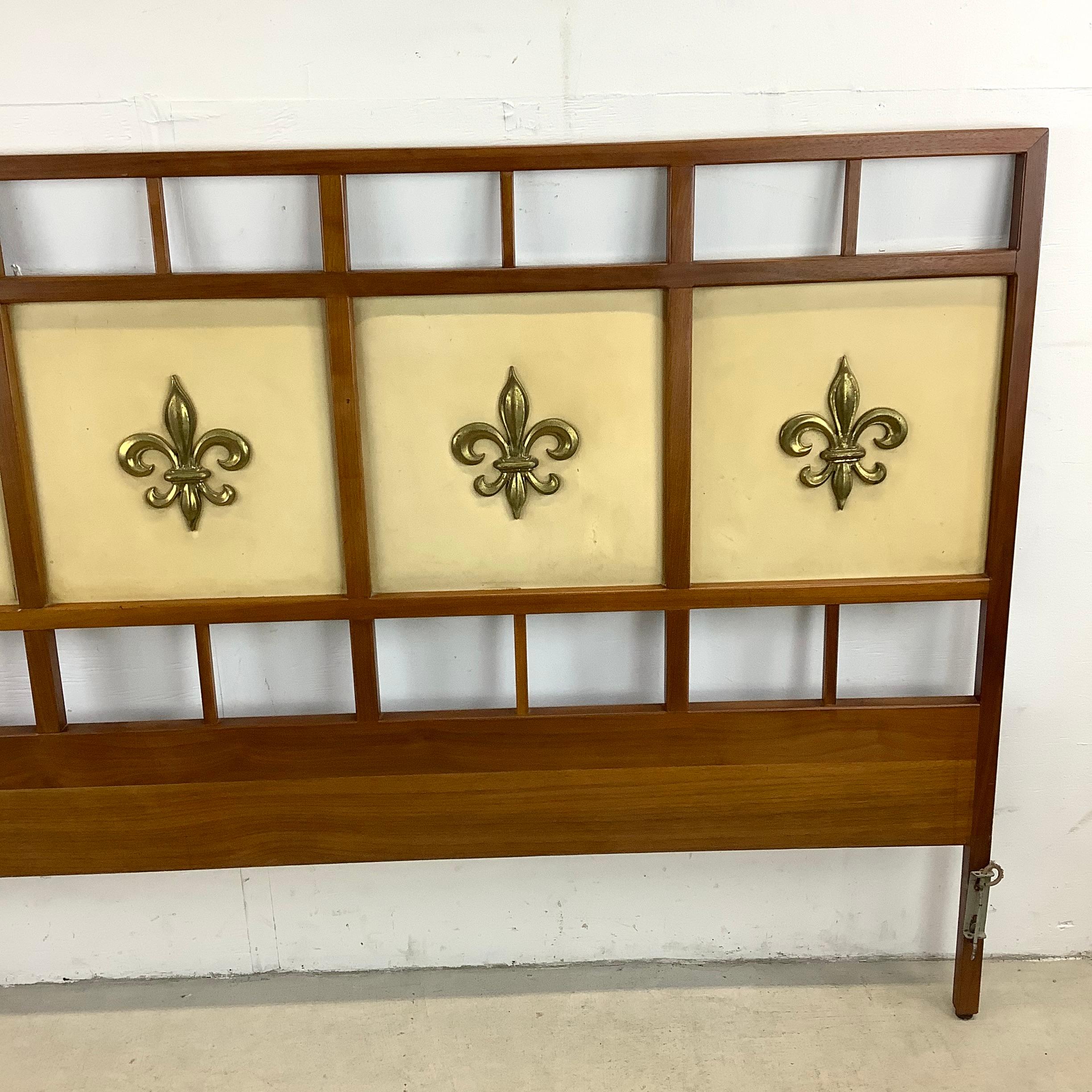 American Midcentury Headboard by Gerry Zanck for Gregori, King For Sale