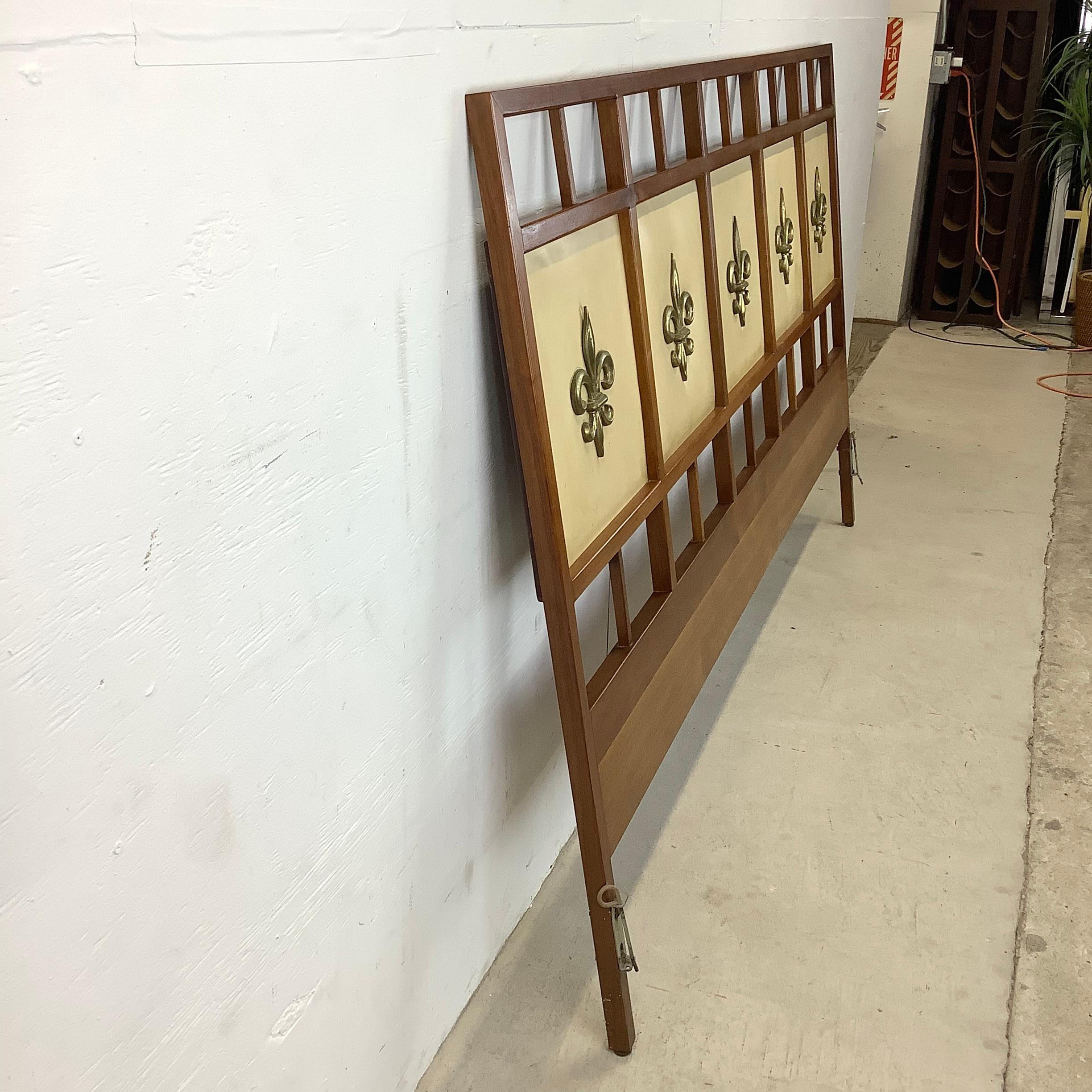 20th Century Midcentury Headboard by Gerry Zanck for Gregori, King For Sale