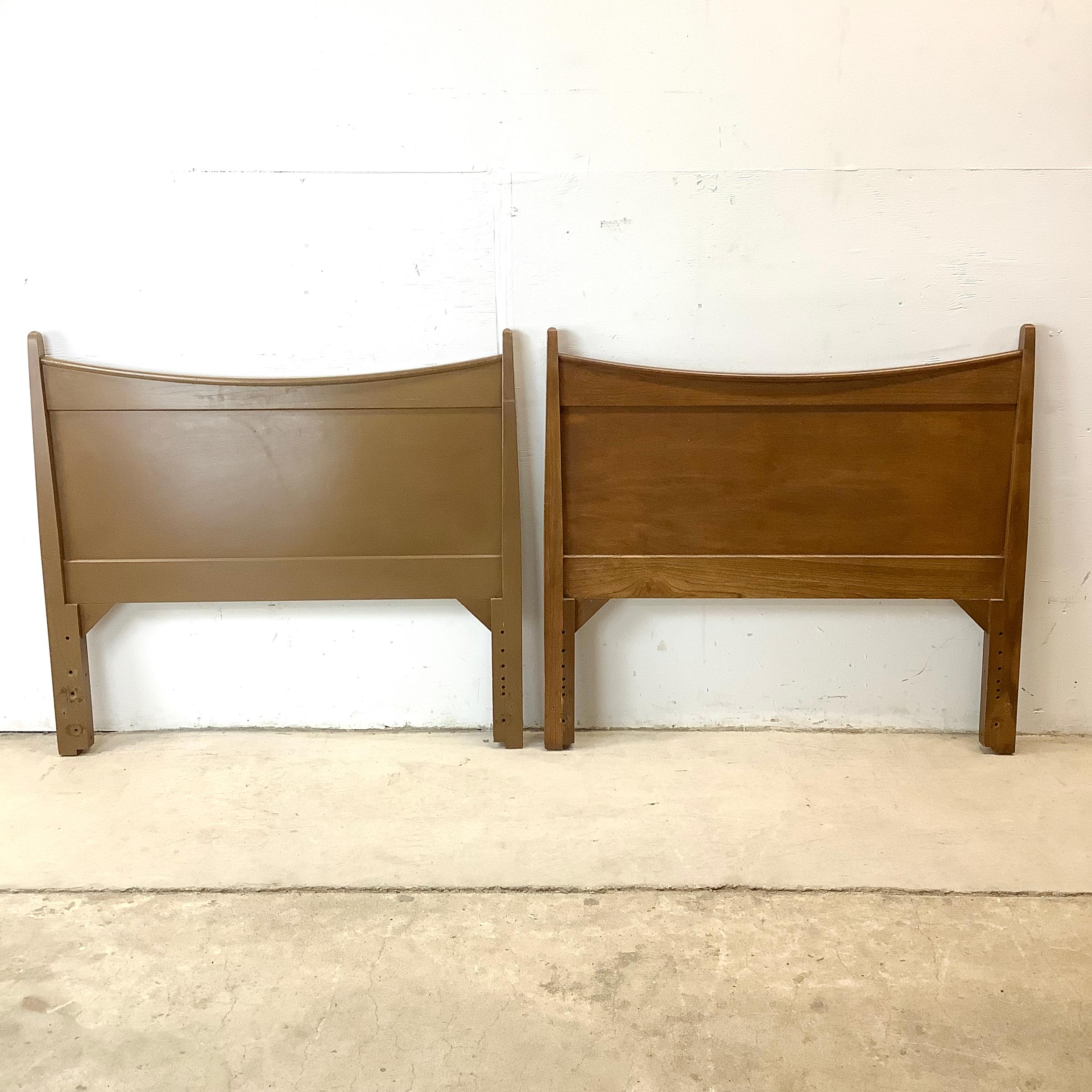 Mid-Century Headboard With Cane Front- Twin Size For Sale 8
