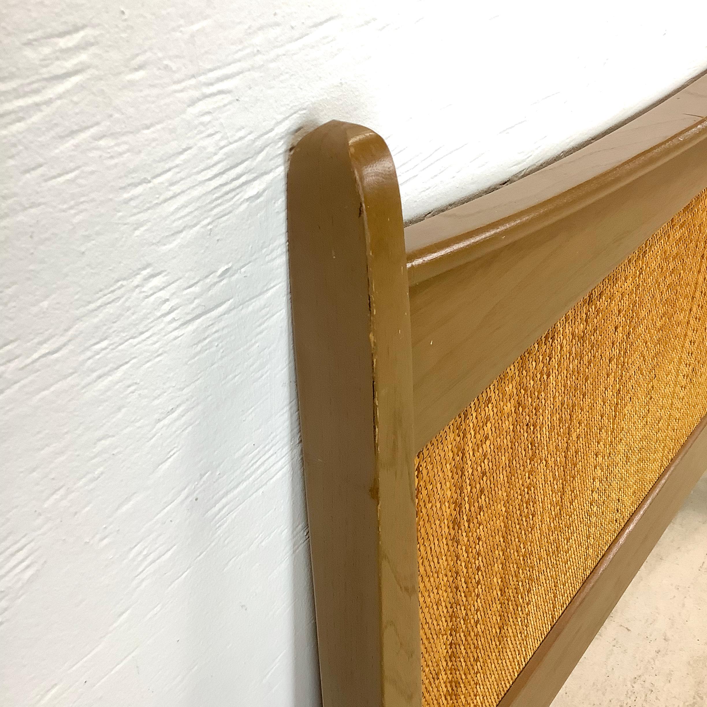 Mid-Century Headboard With Cane Front- Twin Size For Sale 10