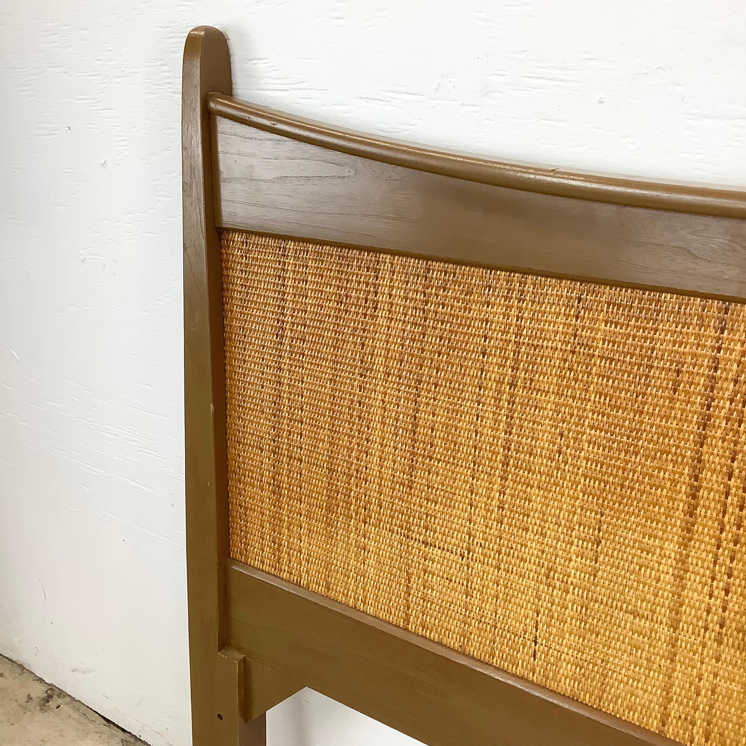 Other Mid-Century Headboard With Cane Front- Twin Size For Sale