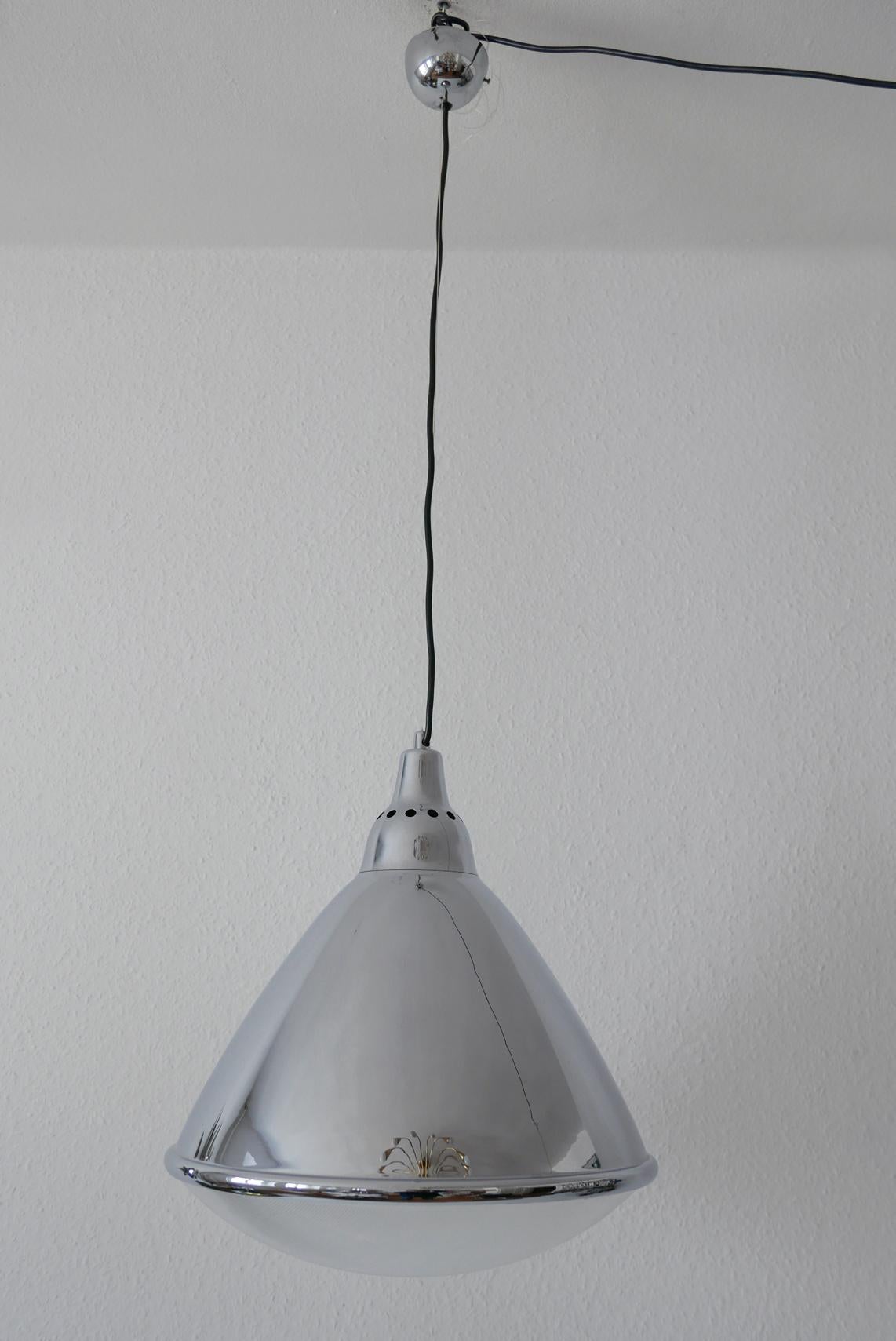 Metal Midcentury 'Headlight' Pendant Lamp by Ingo Maurer for Design M, 1968, Germany