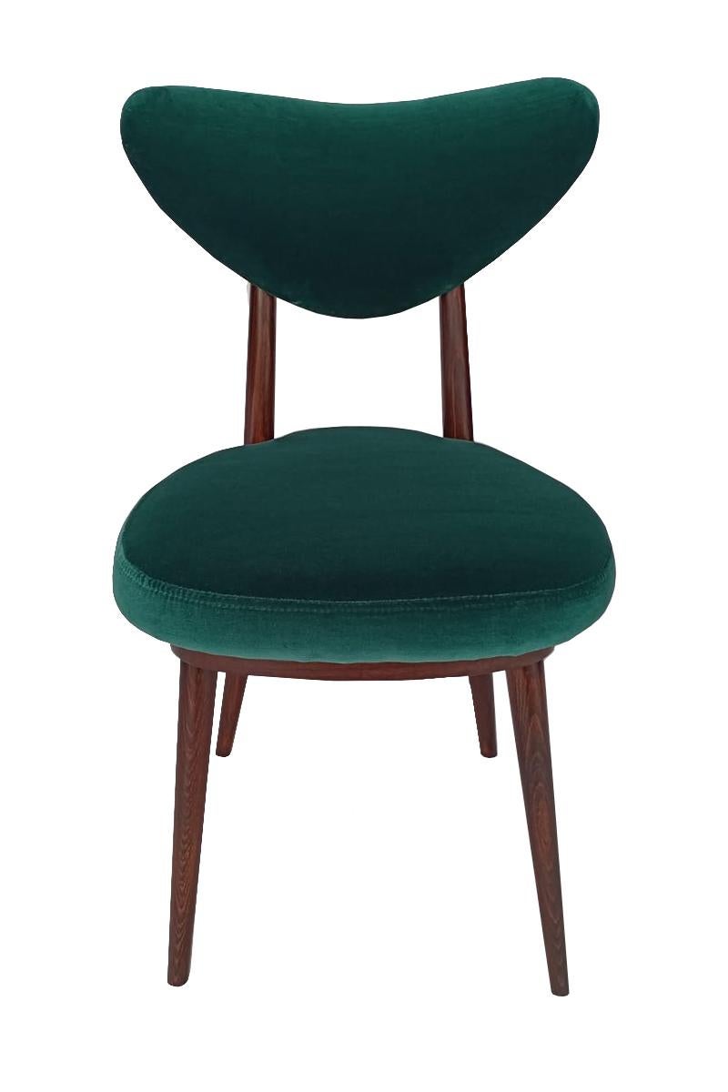 Mid-Century Modern Chaise cœur du milieu du siècle en velours de coton vert Adamo Eva par Dedar, Europe, années 1960 en vente