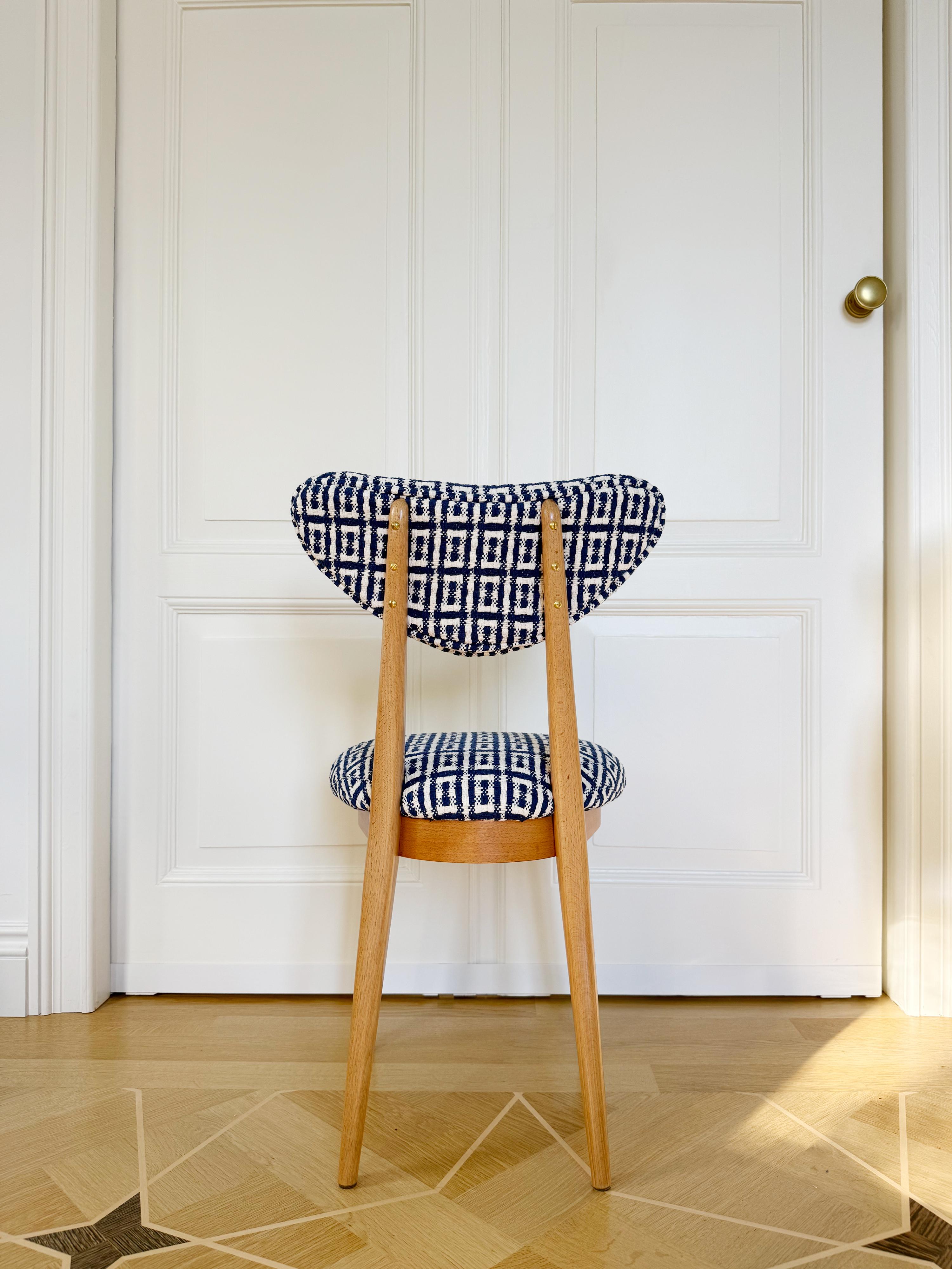 Chaise à cœur du milieu du siècle en jacquard Hsh Home Sweet Home par Dedar, Europe, années 1960 en vente 7