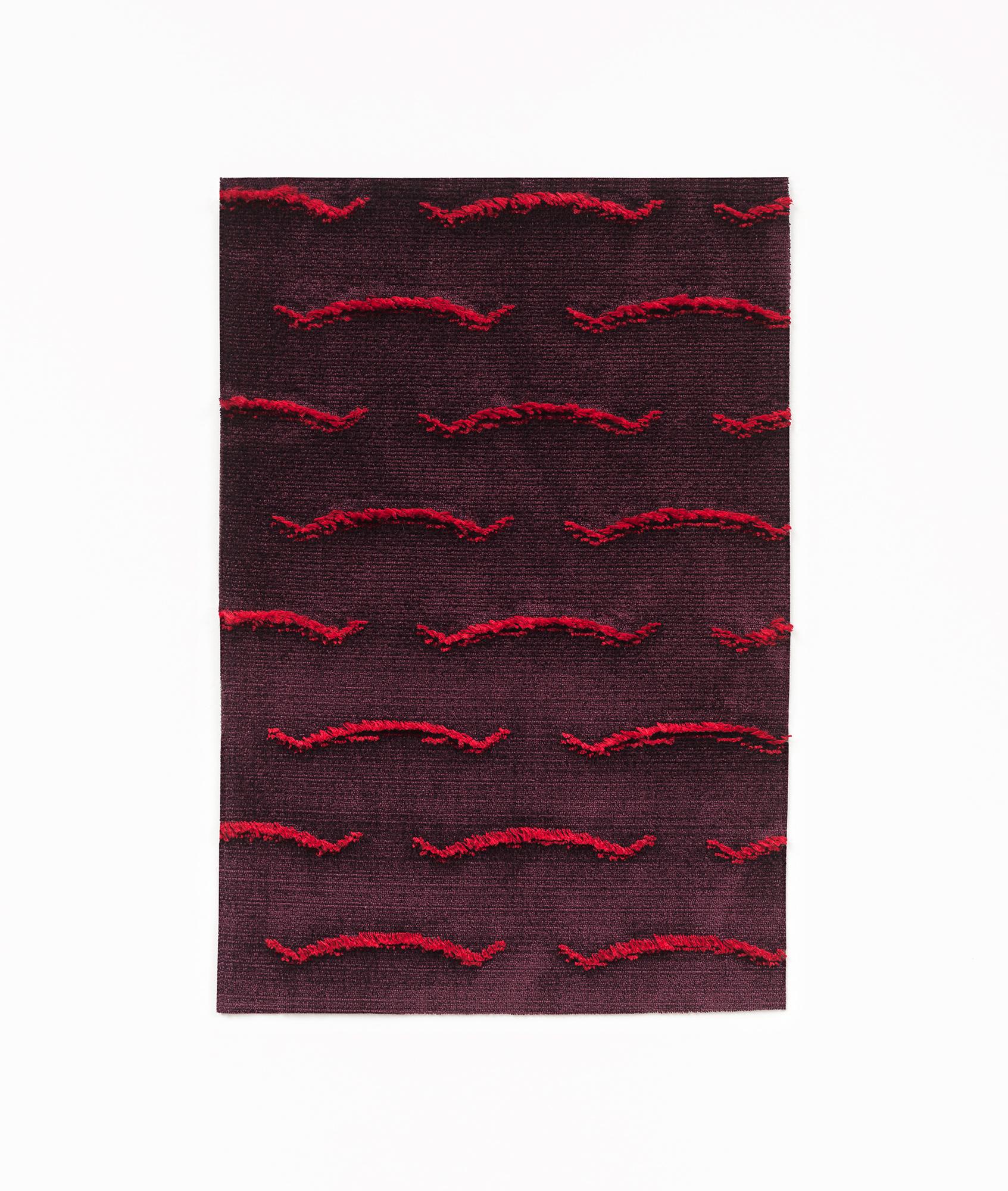Mid Century Heart Chair in Nouvelles Vagues Burgundy Velvet, Europa, 1960er Jahre (20. Jahrhundert) im Angebot