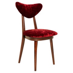 „Mid Century Heart Chair“ aus weichem FR-Samt von Dedar, Europa, 1960er Jahre