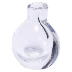 Vintage Mid Century Heavy Glass Small Bud Vase