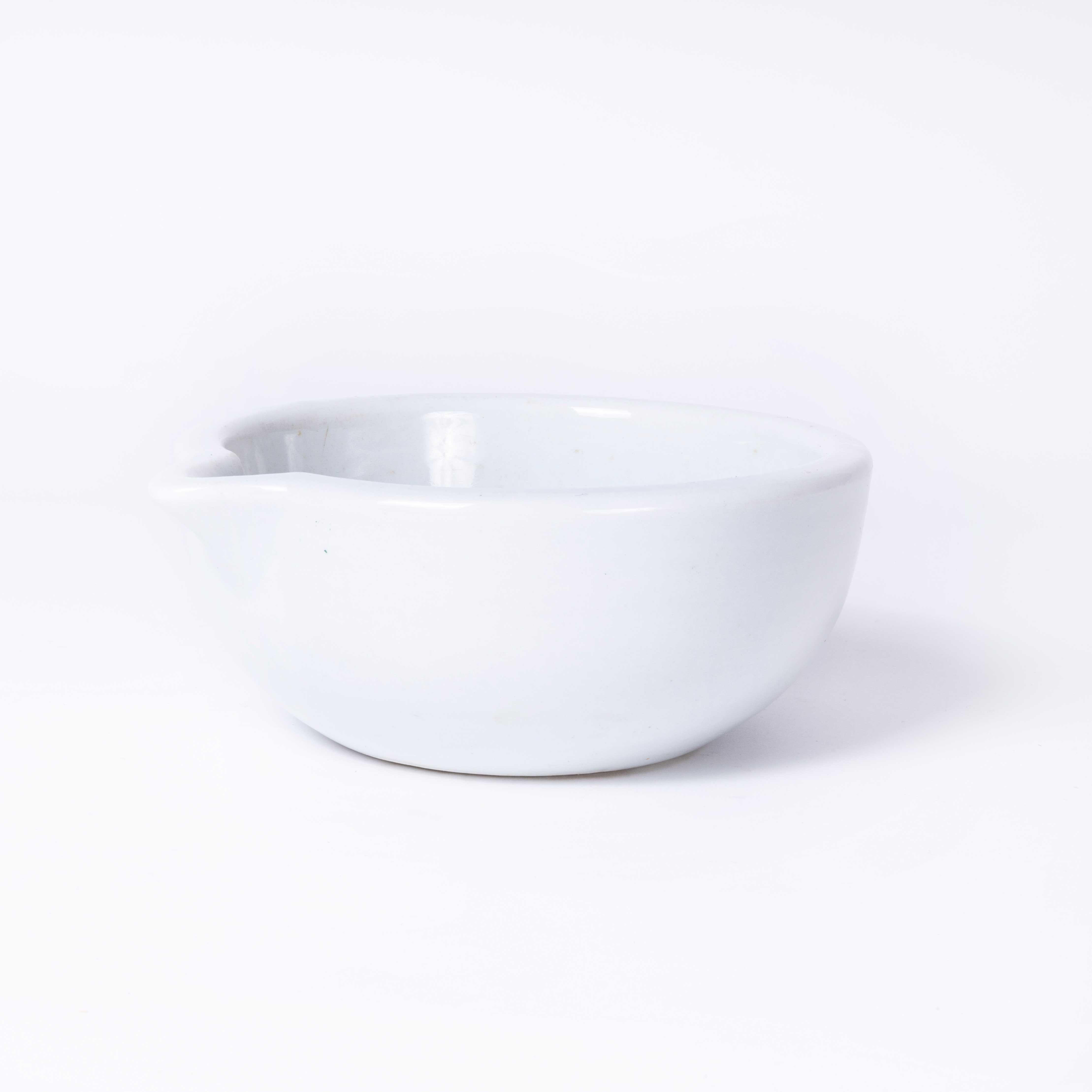 Czech Mid-Century Heavy Porcelain Crucible Laboratory Bowl For Sale