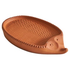 Retro Midcentury 'Hedgehog' Bowl in Terracotta