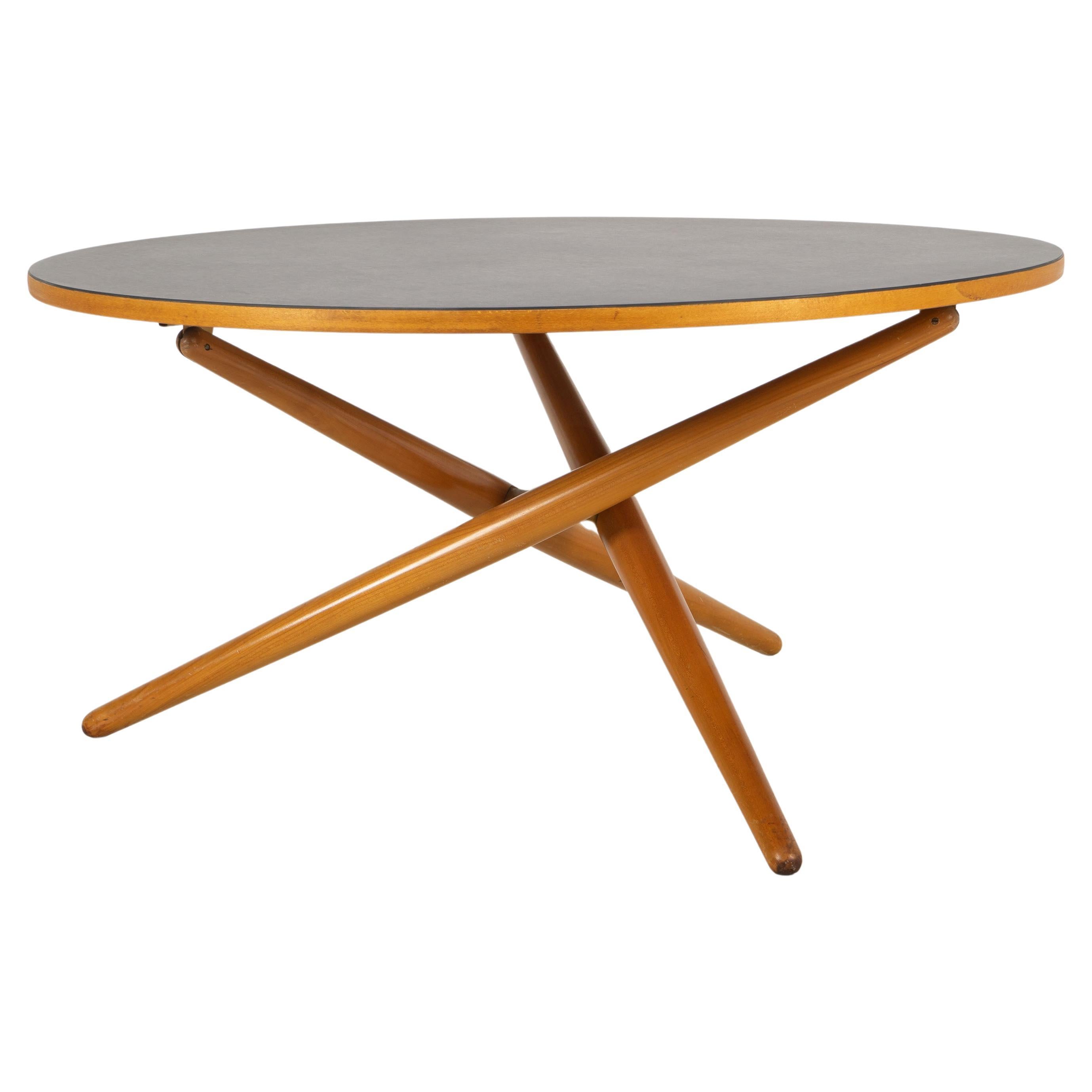 Mid-Century Height-Adjustable Coffee Table by Jürg Bally for Wohnhilfe, 1951 For Sale