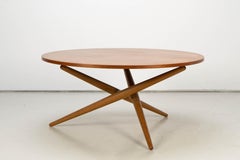 Mid-Century Height-Adjustable Coffee Table by Jürg Bally for Wohnhilfe 1951 Nr.2