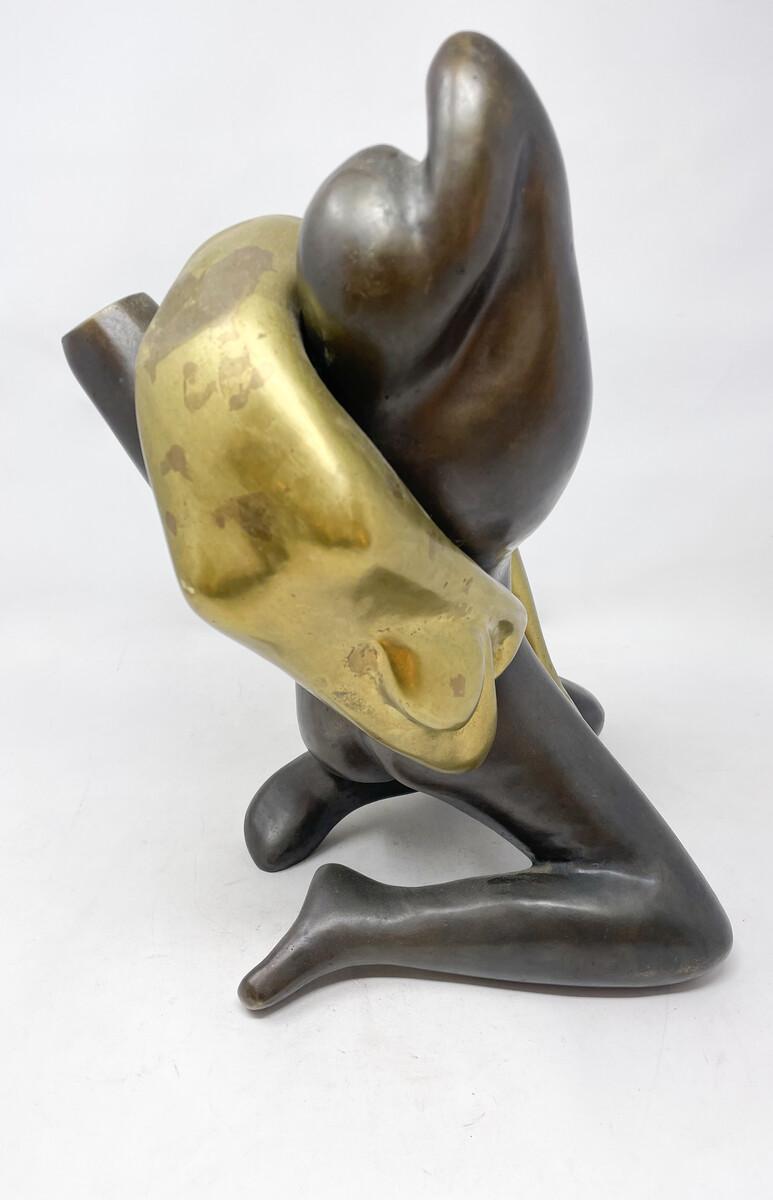 Bronze Mid-Century Helio Rodrigues Sculpture, Brazil For Sale