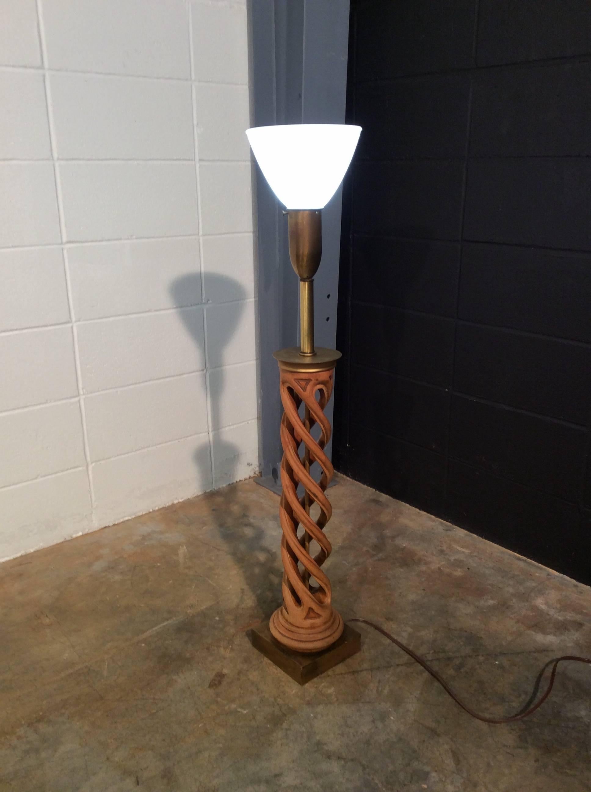 Midcentury Helix Lamp by Frederick Cooper For Sale 12