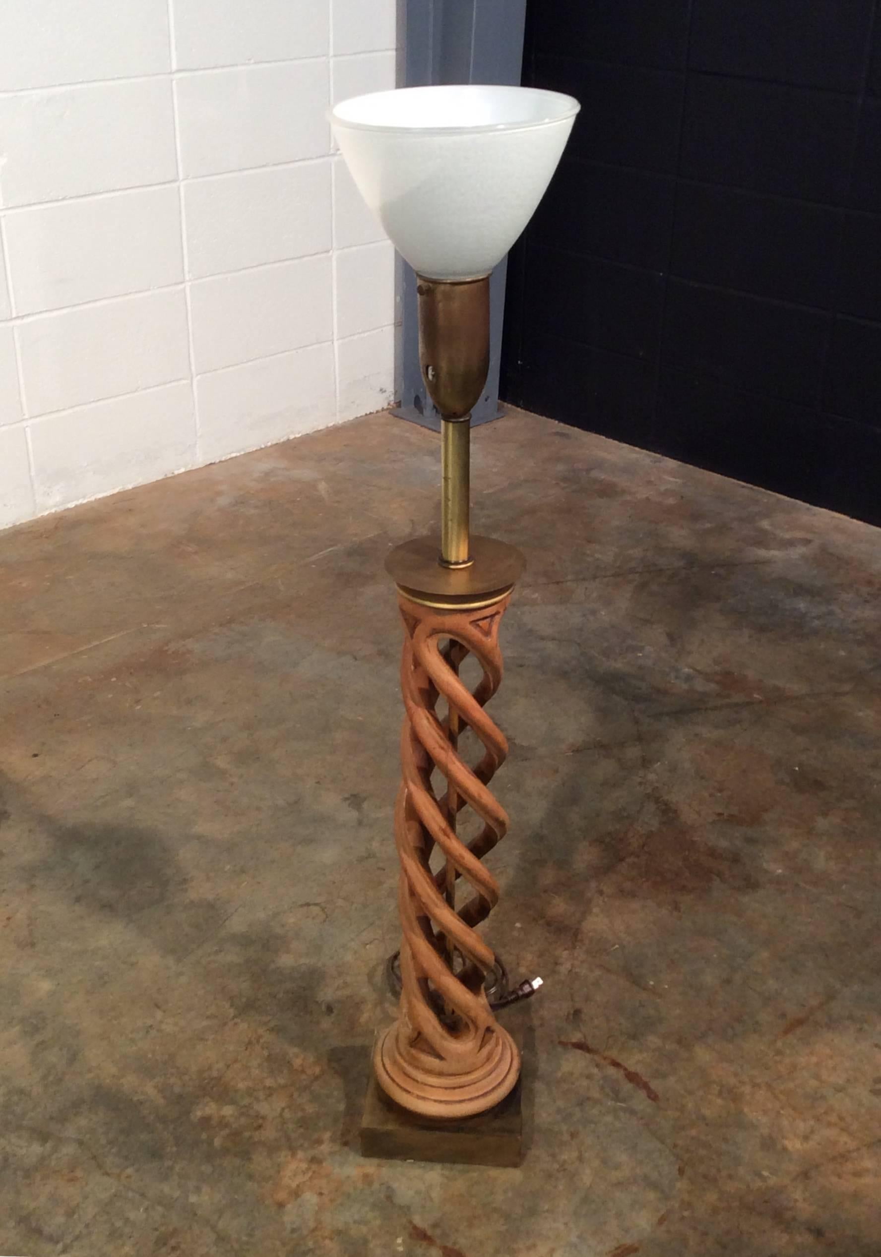 American Midcentury Helix Lamp by Frederick Cooper For Sale