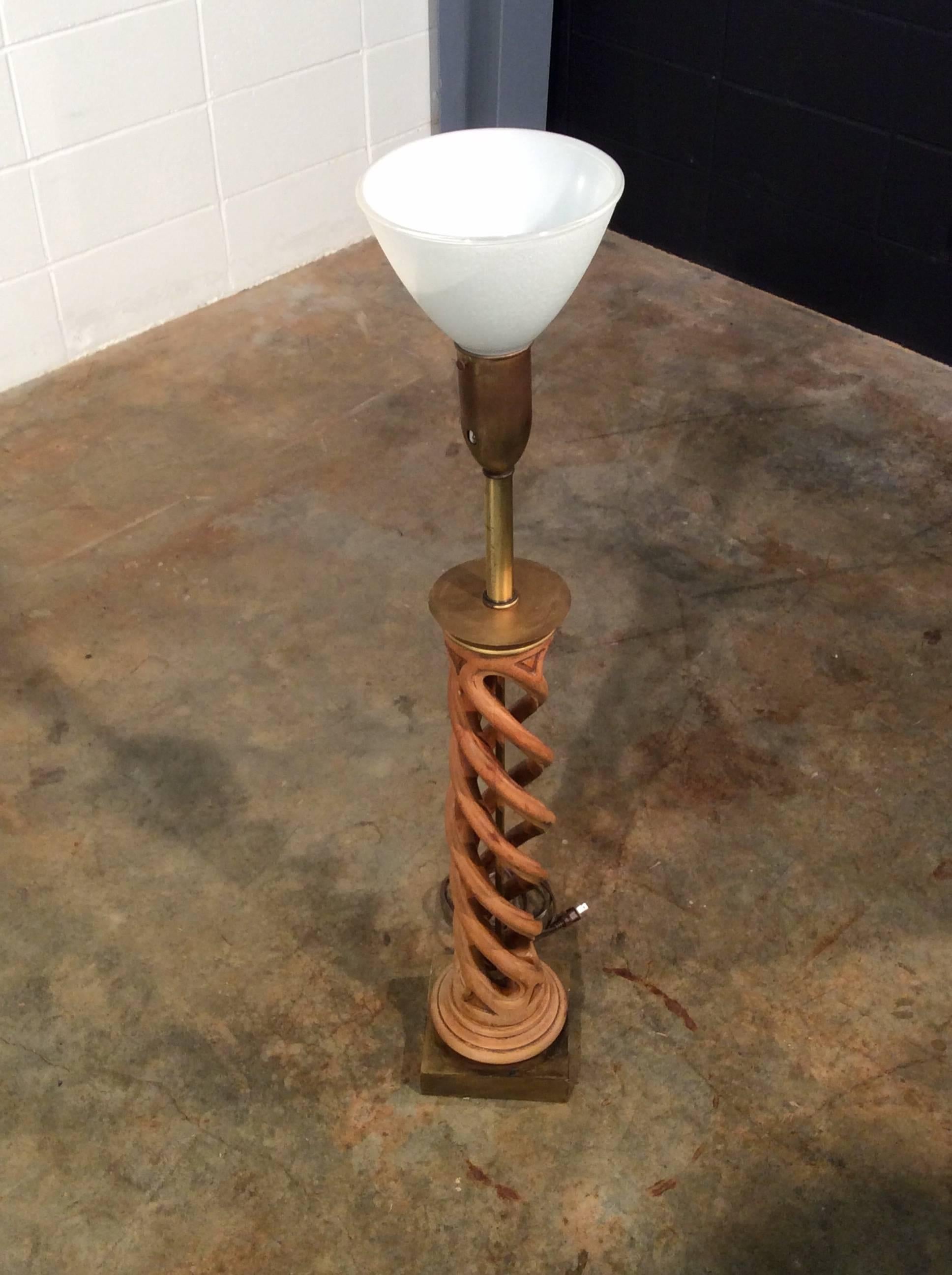 Midcentury Helix Lamp by Frederick Cooper In Good Condition For Sale In Marietta, GA