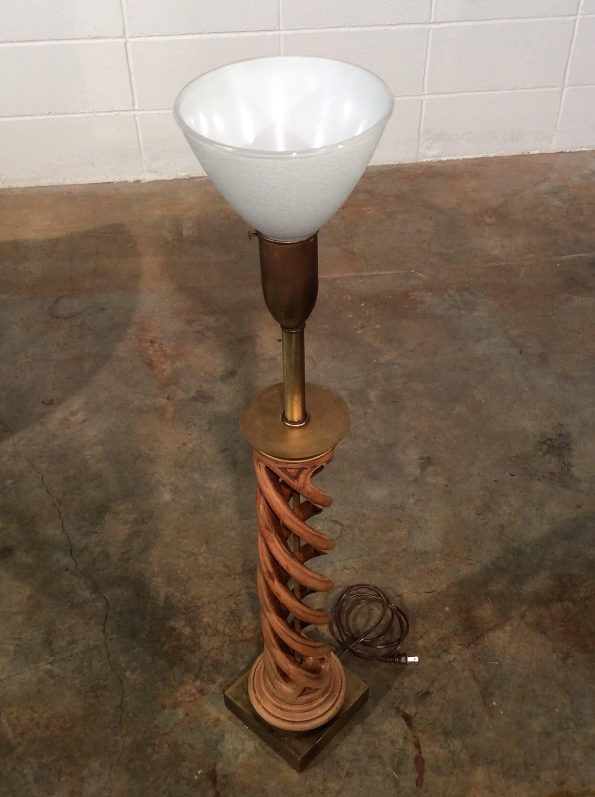 Mid-20th Century Midcentury Helix Lamp by Frederick Cooper For Sale