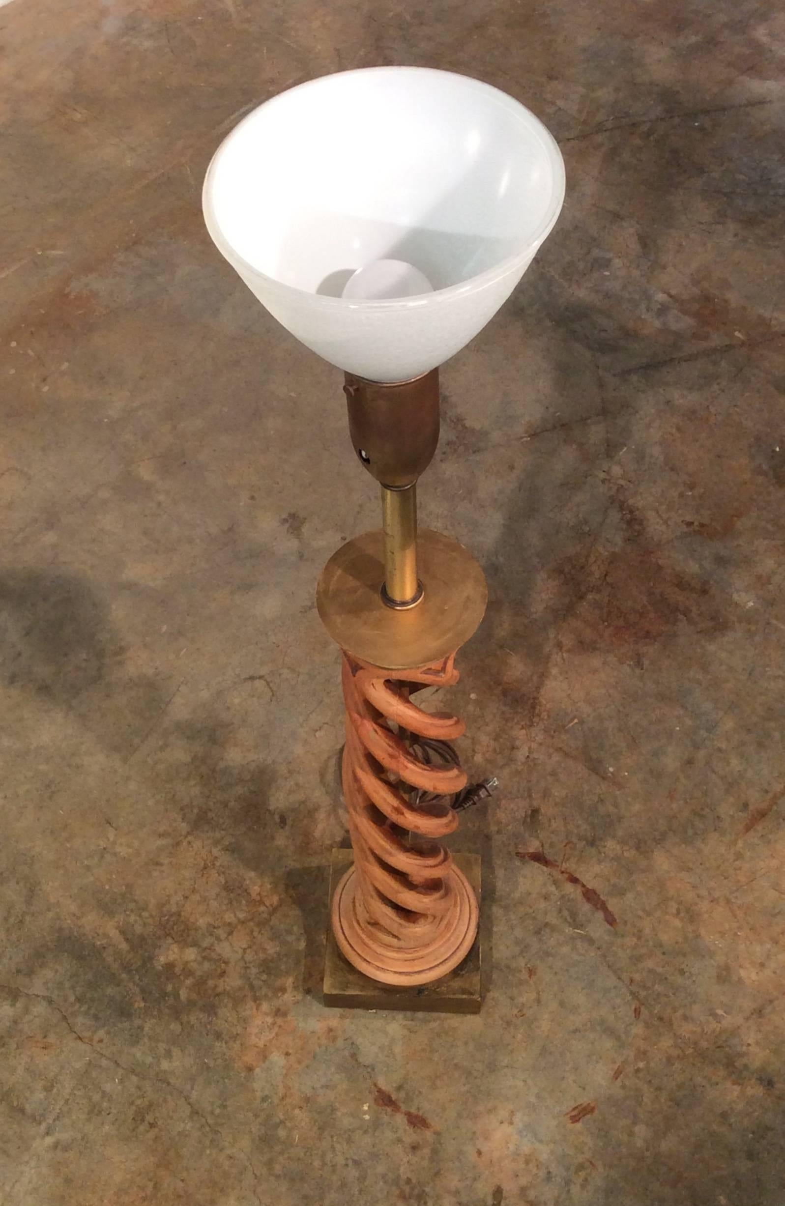 Midcentury Helix Lamp by Frederick Cooper For Sale 1