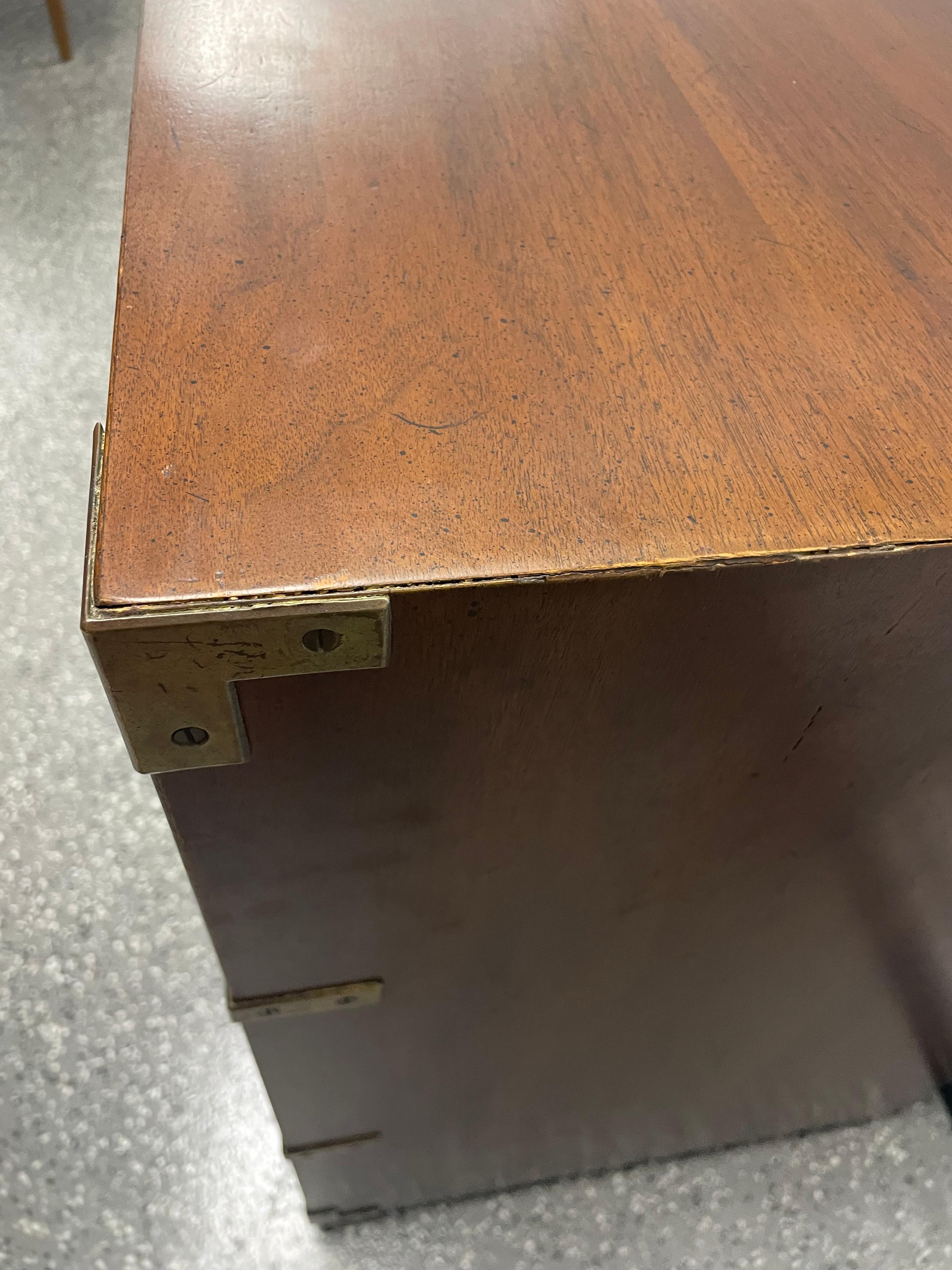 Mid Century Henredon Campaign Dresser with Six Drawers 3