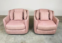 Chaises longues club et à roulettes du milieu du siècle Henredon Folio 500 - Paire