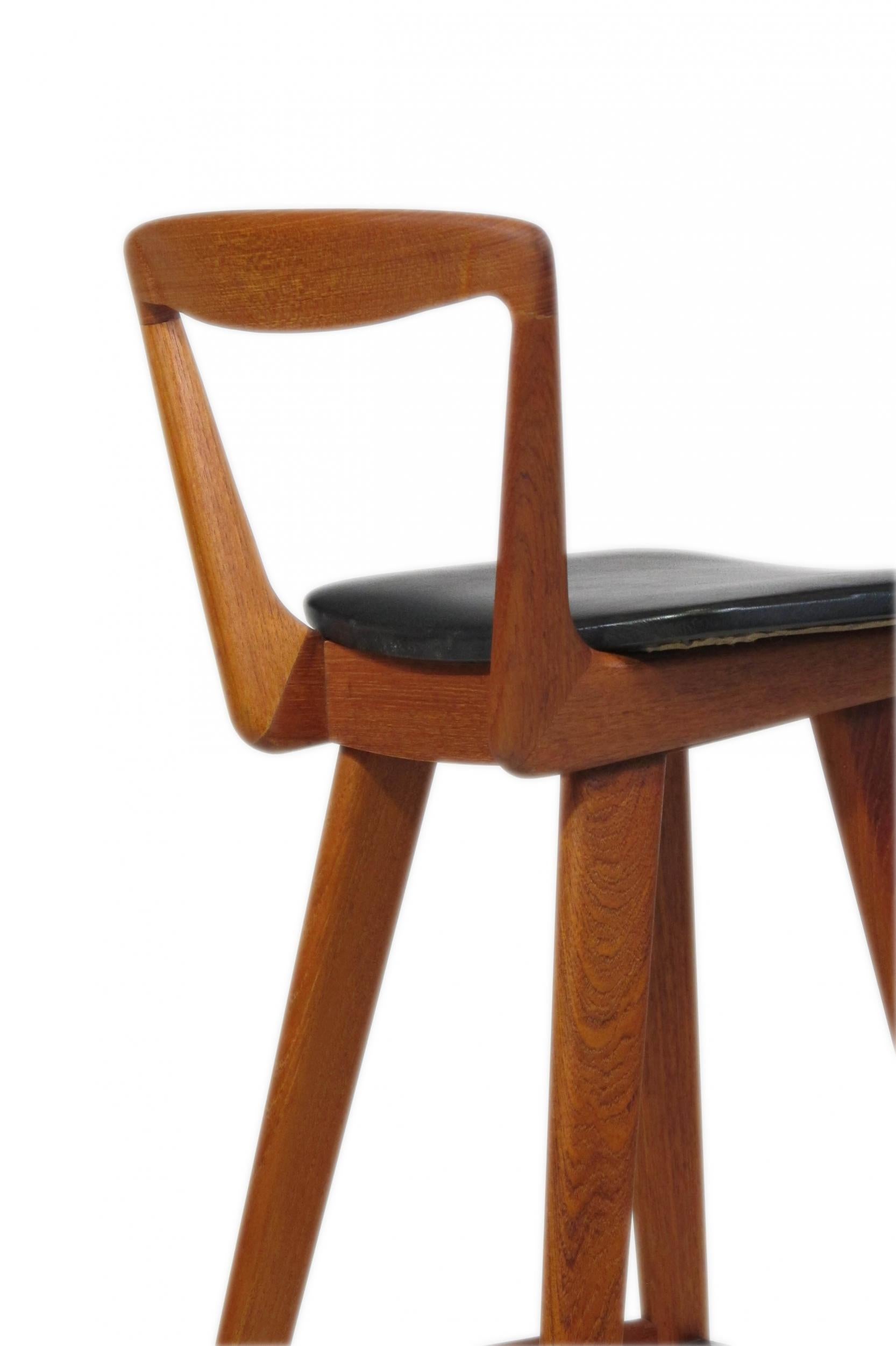 Oiled Midcentury Henry Rosengren Hansen Teak Barstools