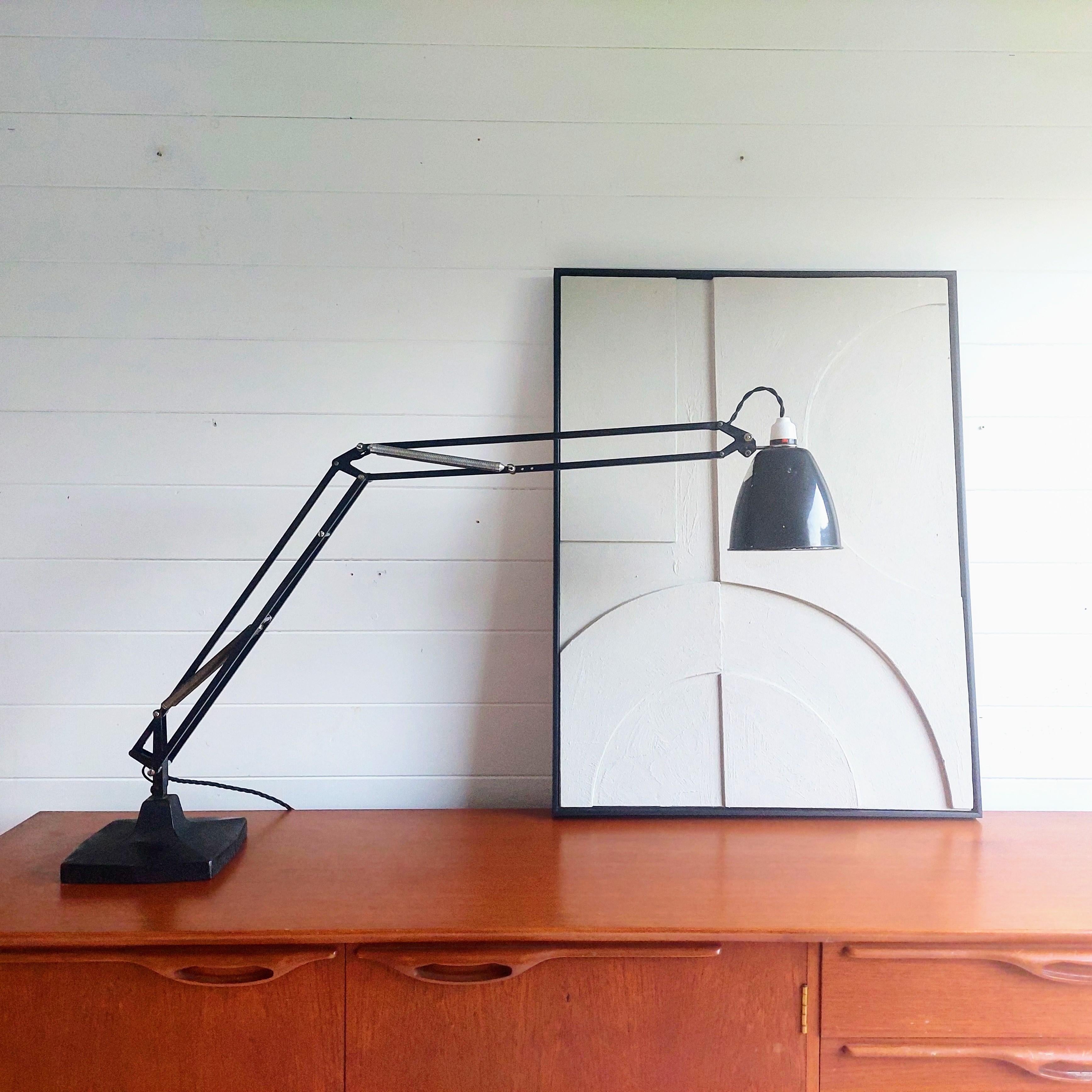 Industrial Mid Century Herbert Terry & Sons  Anglepoise 1209 Table Lamp Desk Lamp , 40s For Sale