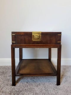 Mid-Century Heritage Campaign Style Chest on Stand