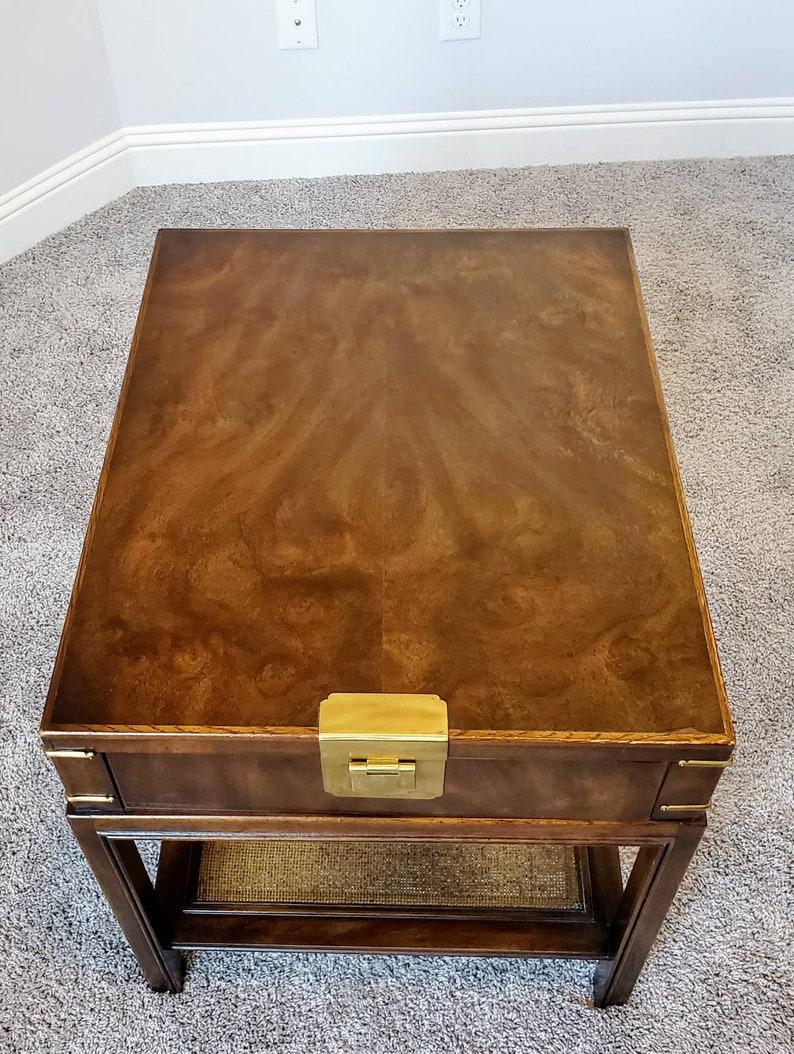 American Mid-Century Heritage Campaign Style Chest on Stand