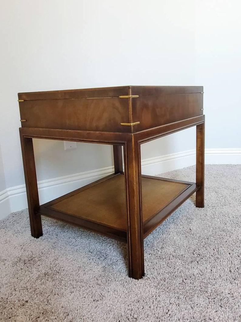 Mid-Century Heritage Campaign Style Chest on Stand 3