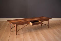 Mid Century Heritage Henredon Solid Walnut Coffee Table