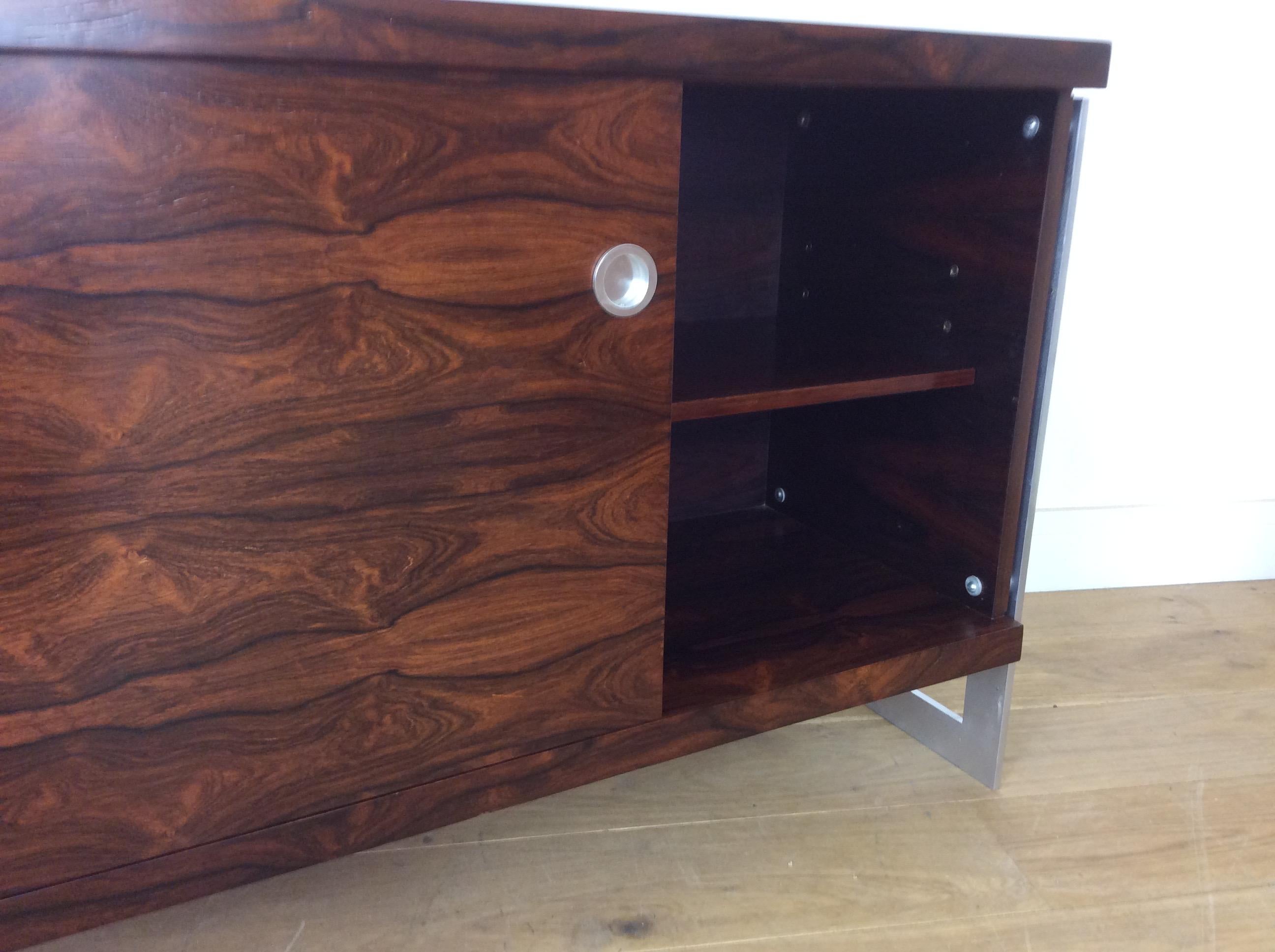 Midcentury Herman Miller Rosewood and Chrome Sideboard For Sale 5