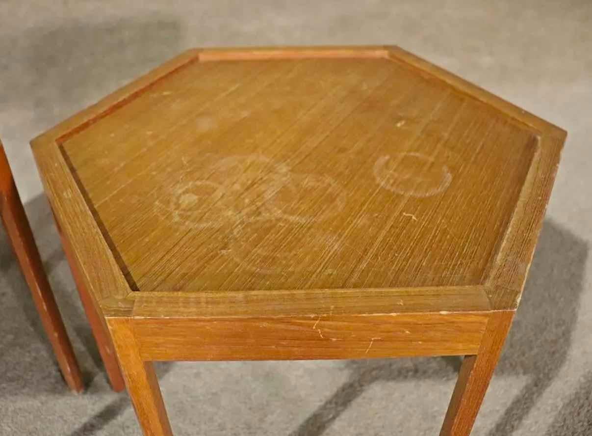 Mid-Century Modern Mid-Century Hexagon Tables For Sale