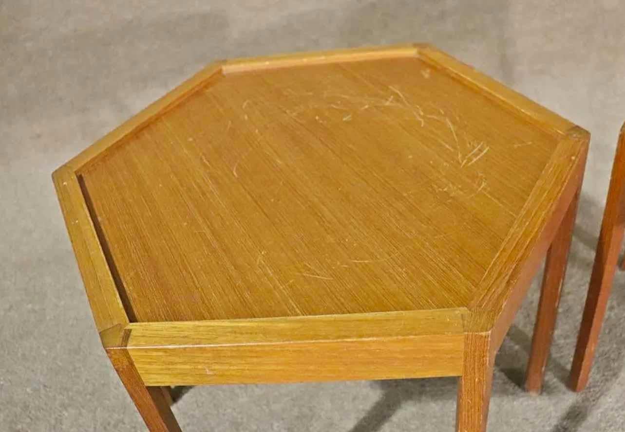 Mid-Century Hexagon Tables In Good Condition For Sale In Brooklyn, NY