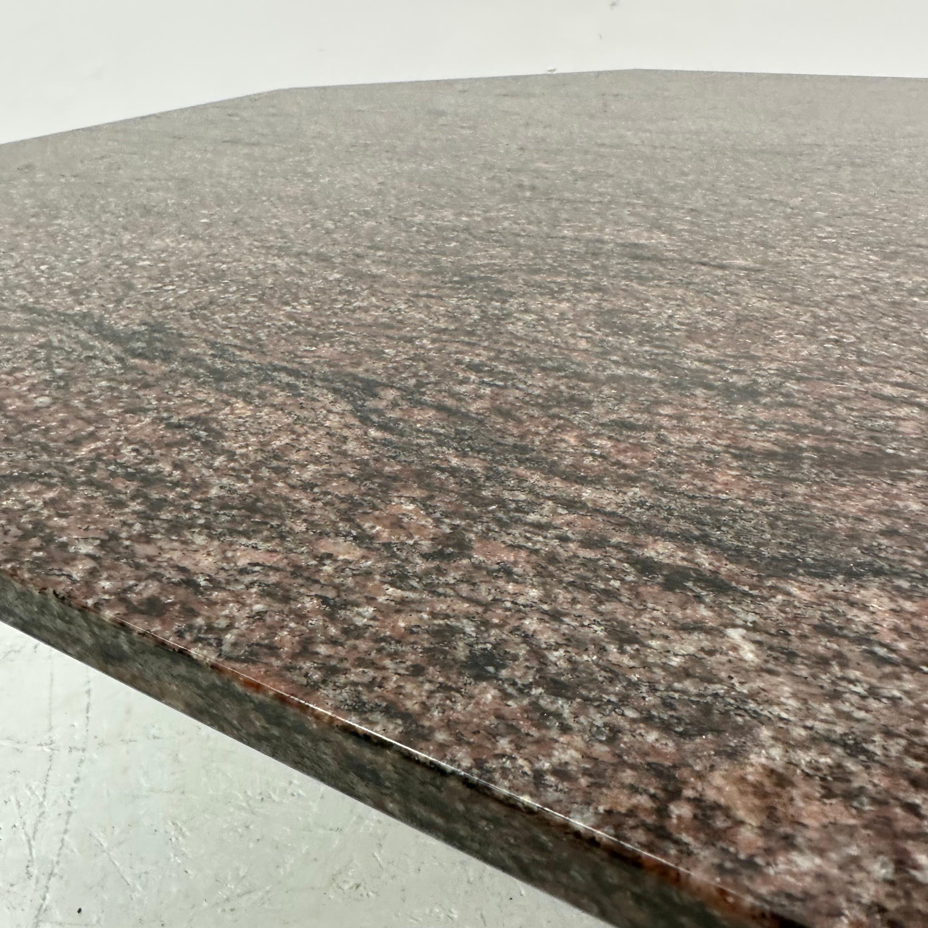 Mid century hexagonal granite coffee table, 1980’s For Sale 6