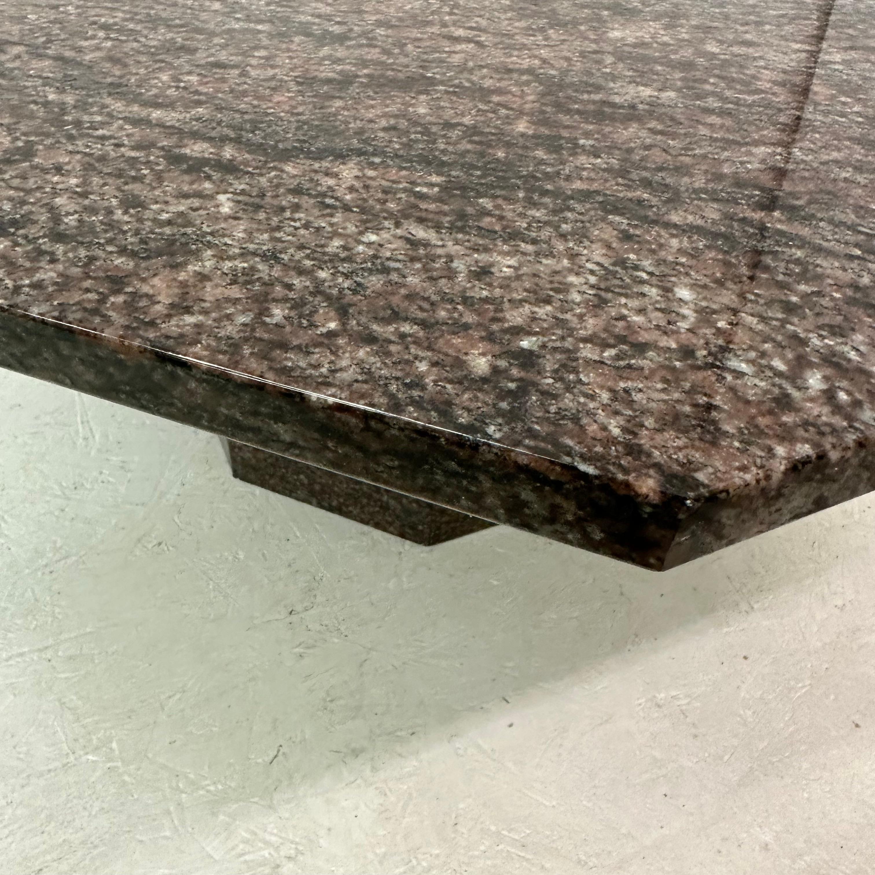 Mid century hexagonal granite coffee table, 1980’s For Sale 8