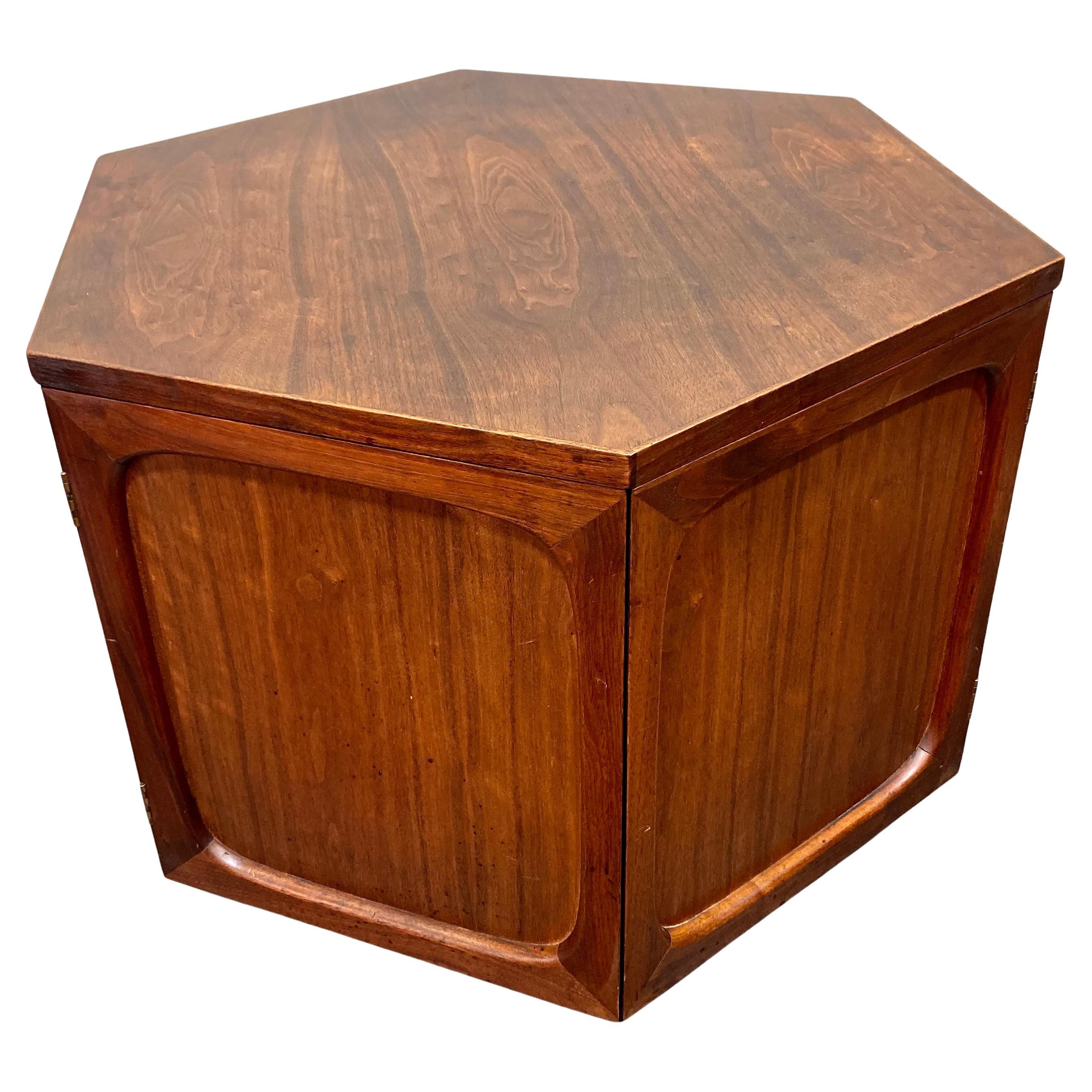 Mid-century Hexagonal Side Cabinet