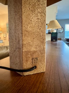 Mid century hexagonal “Zatonl” cork table lamp by Ingo Maurer for M Design