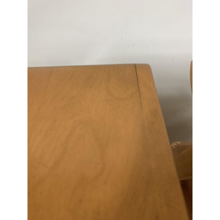 MidCentury Heywood Wakefield Champagne Finish Stands, a Pair at 1stDibs