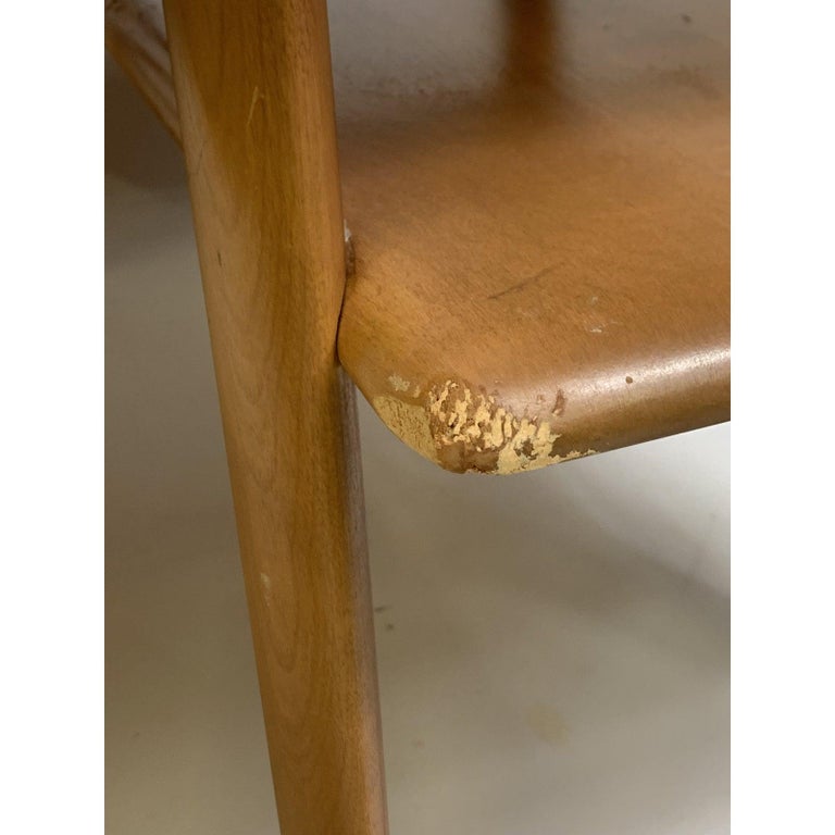 MidCentury Heywood Wakefield Champagne Finish Stands, a Pair at 1stDibs