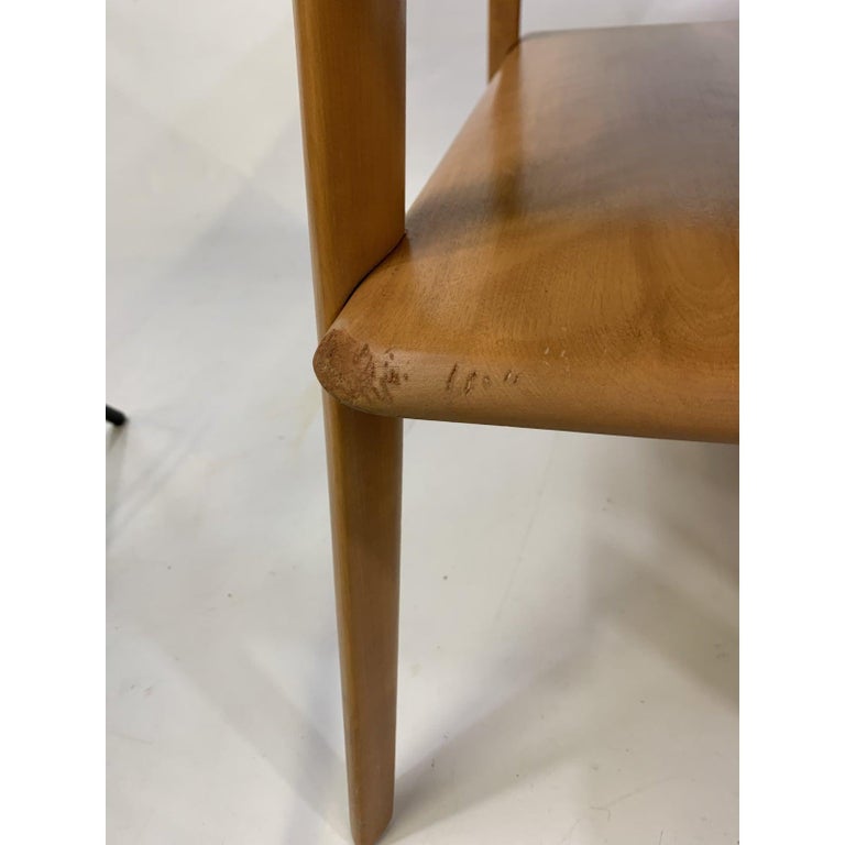 MidCentury Heywood Wakefield Champagne Finish Stands, a Pair at 1stDibs