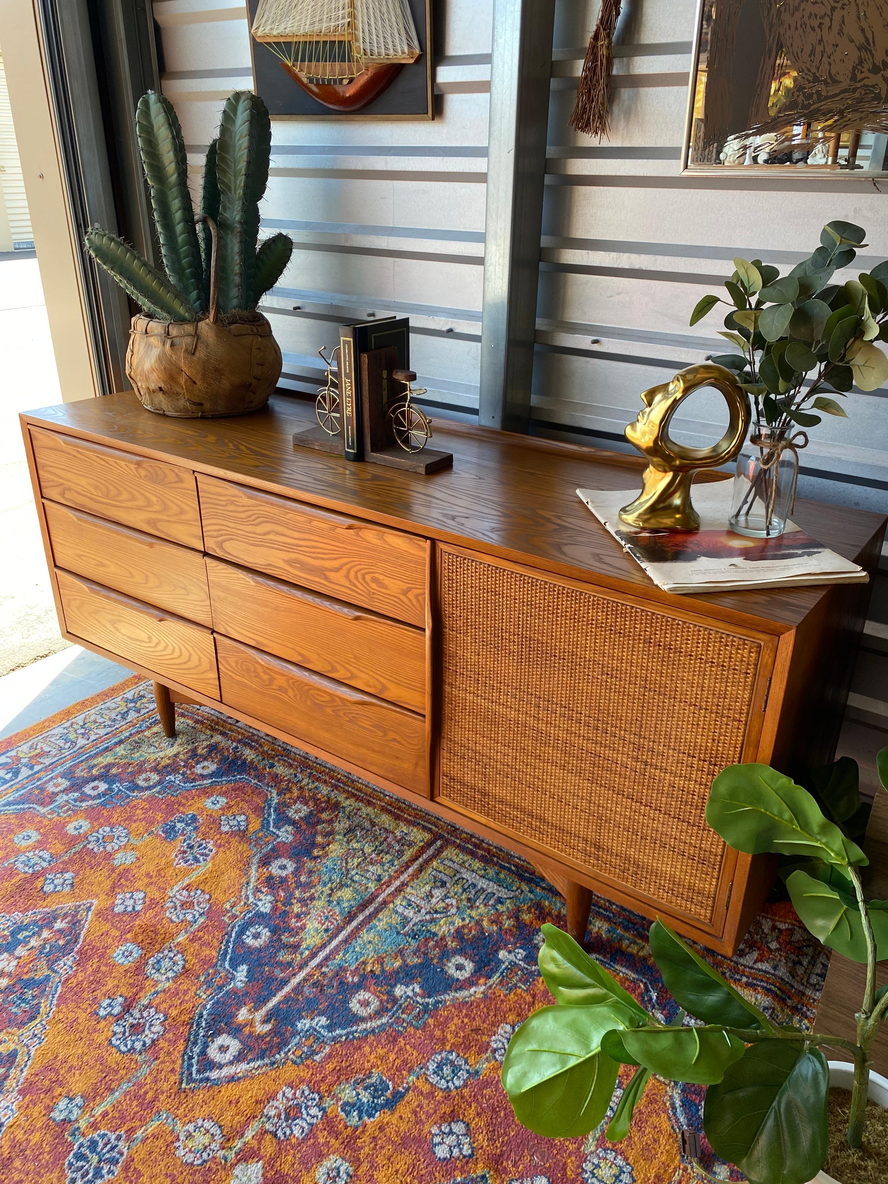 Oak Midcentury Heywood Wakefield Dresser Credenza