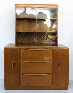 Mid-Century Heywood-Wakefield Hutch on Credenza, 1950s