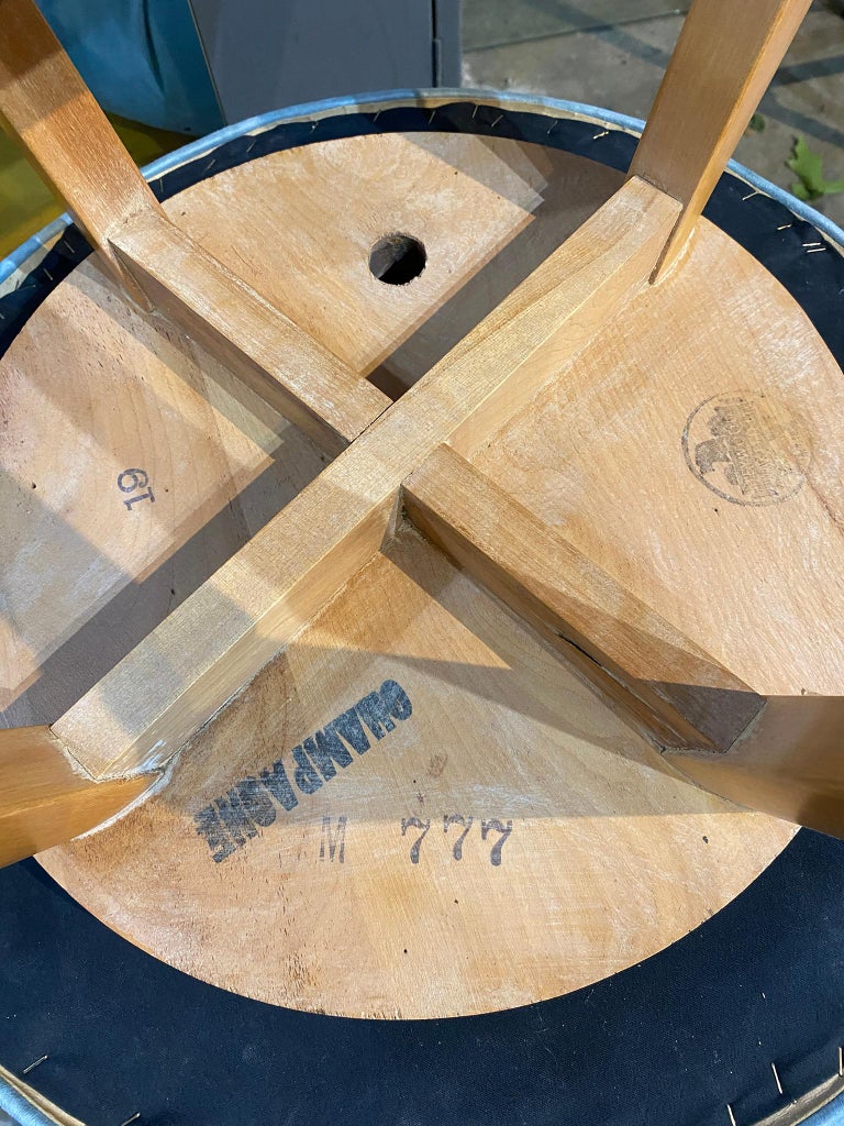 Midcentury Heywood Wakefield Sculptura Maple Mirror Vanity Deco with