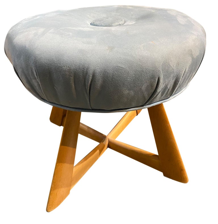 Midcentury Heywood Wakefield Sculptura Maple Mirror Vanity Deco with