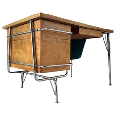 Mid Century Heywood Wakefield Trimline desk by Kem Weber design
