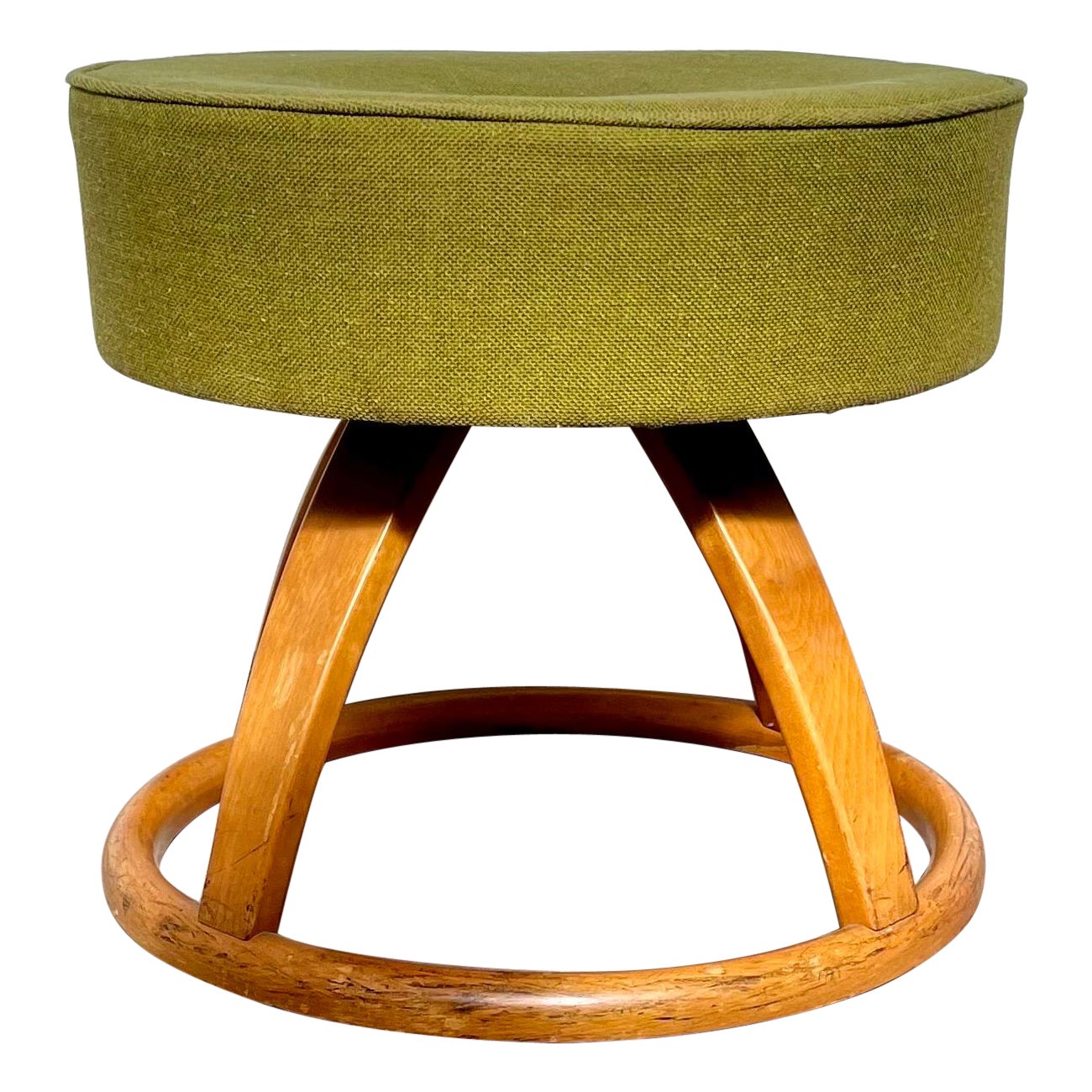 Mid Century Heywood Wakefield Vanity Stool Ottoman