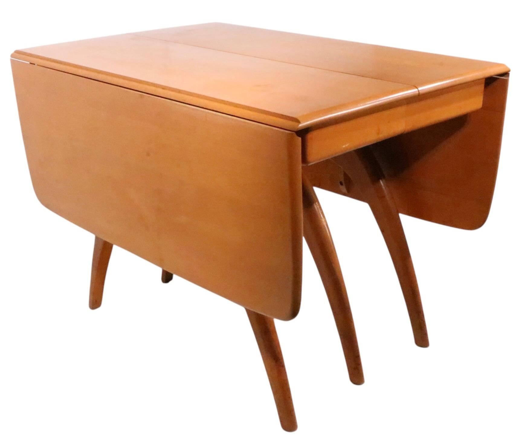 Mid-Century Modern Mid Century Heywood Wakefield Wishbone Dining Table with two leaves c 1950/60's