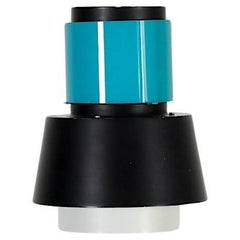 Mid-Century Hiemstra Pendant Light with Turquoise Glass Ring