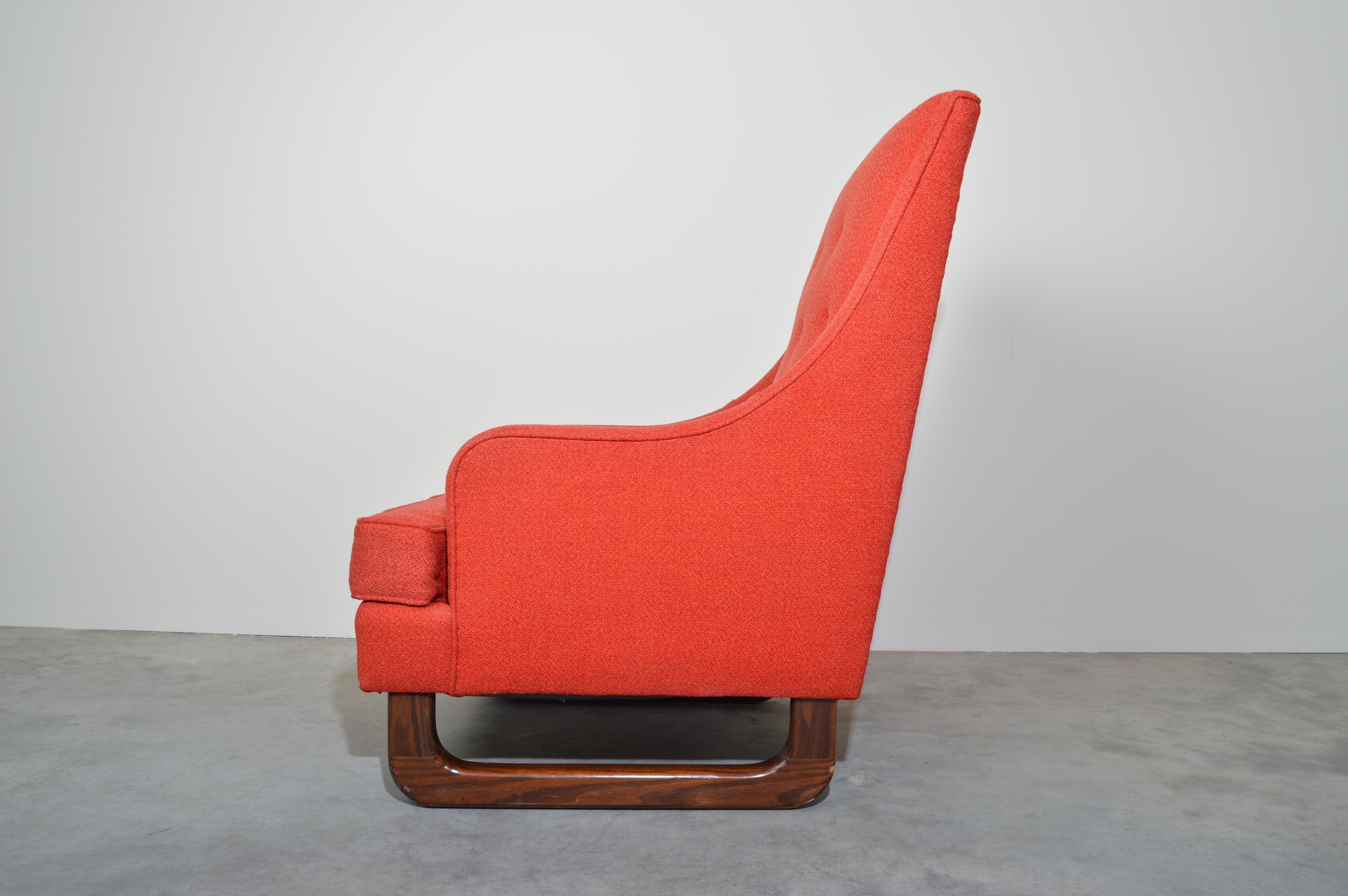 North American Midcentury High Back Lounge Chair Attributed to Adrian Pearsall