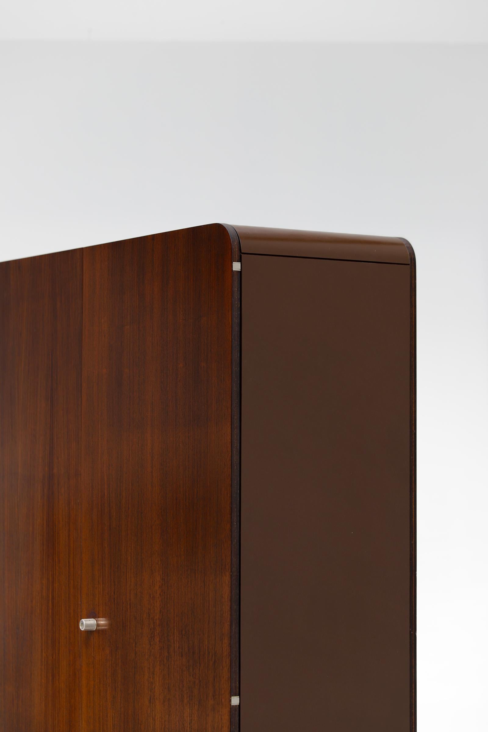 Mid-Century Modern Mid century high cabinet by Bergwood, attributed to Jules Wabbes 1970s For Sale